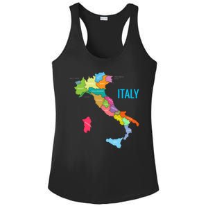 Map Of Italy Ladies PosiCharge Competitor Racerback Tank