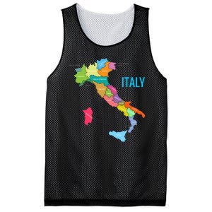 Map Of Italy Mesh Reversible Basketball Jersey Tank