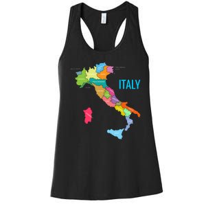 Map Of Italy Women's Racerback Tank