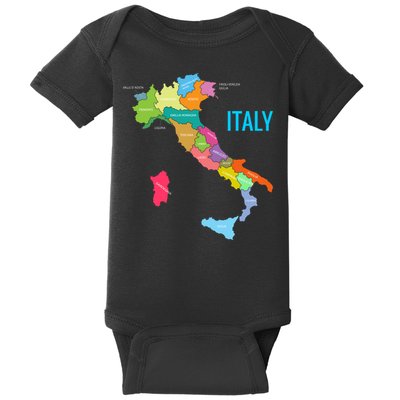 Map Of Italy Baby Bodysuit