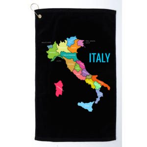 Map Of Italy Platinum Collection Golf Towel