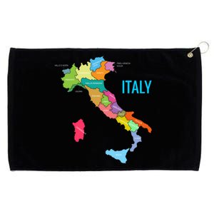 Map Of Italy Grommeted Golf Towel