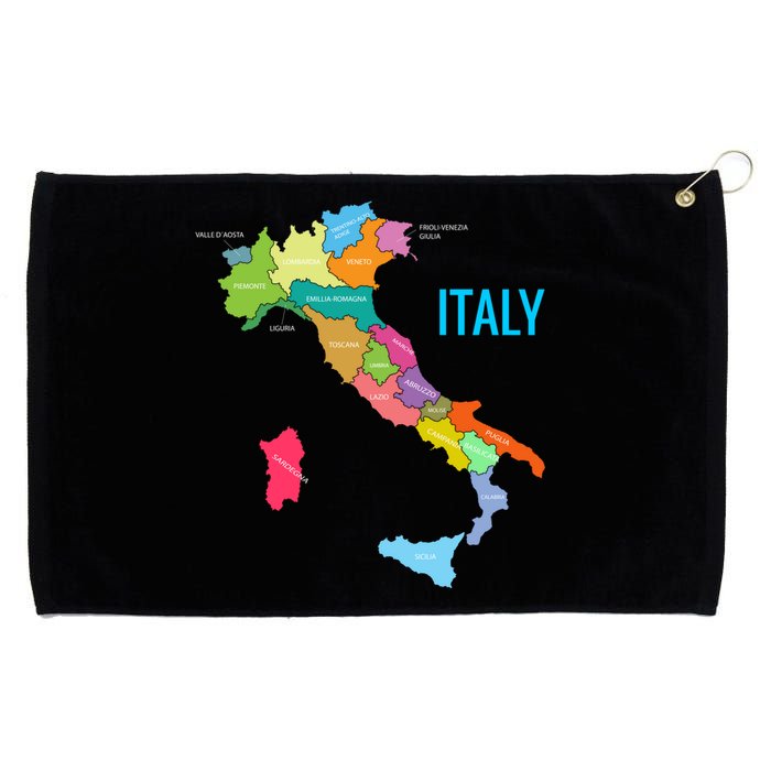 Map Of Italy Grommeted Golf Towel