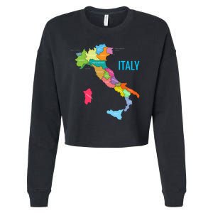 Map Of Italy Cropped Pullover Crew