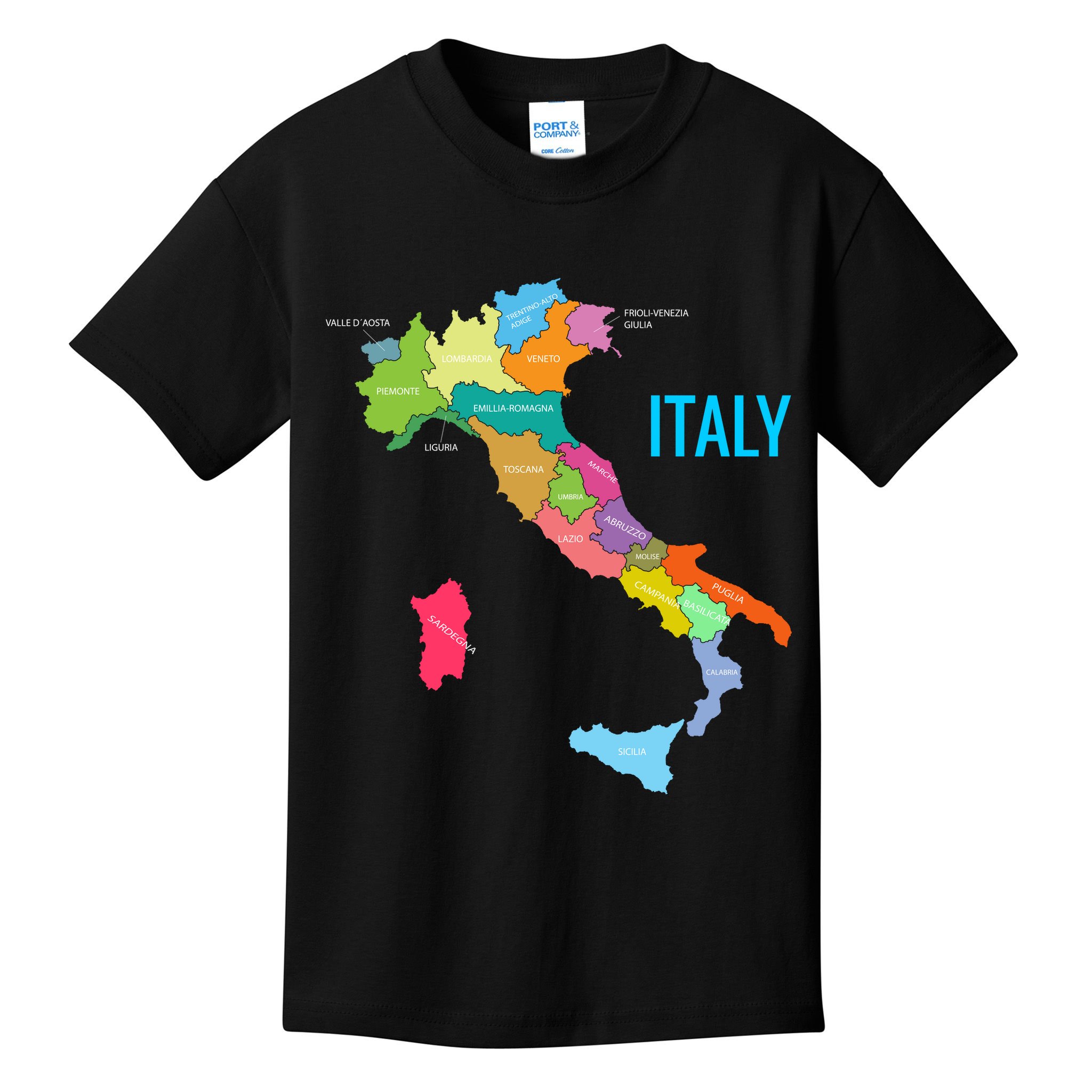 Map Of Italy Kids T-Shirt