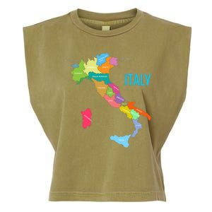 Map Of Italy Garment-Dyed Women's Muscle Tee