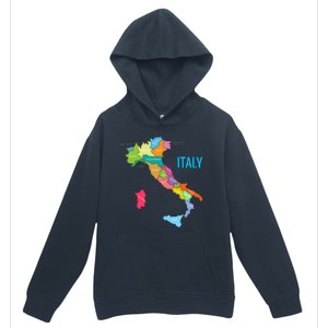 Map Of Italy Urban Pullover Hoodie