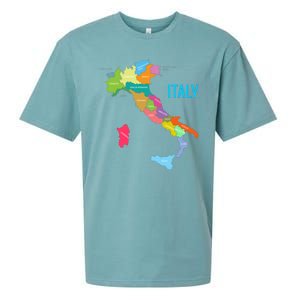 Map Of Italy Sueded Cloud Jersey T-Shirt