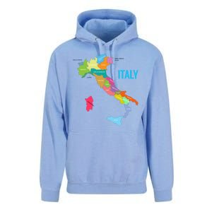 Map Of Italy Unisex Surf Hoodie