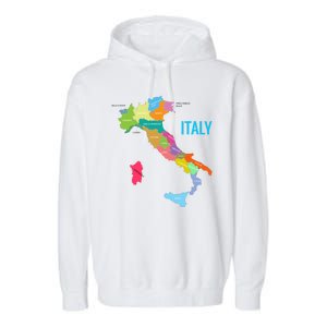 Map Of Italy Garment-Dyed Fleece Hoodie