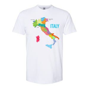 Map Of Italy Softstyle CVC T-Shirt