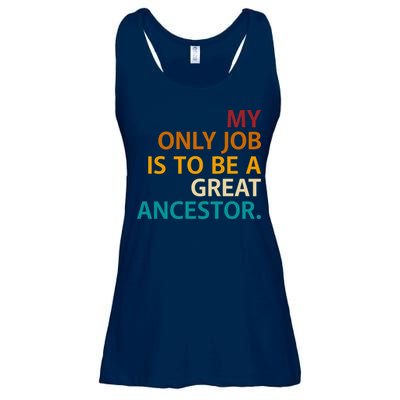 My Only Job Is To Be A Great Ancestor. Ladies Essential Flowy Tank