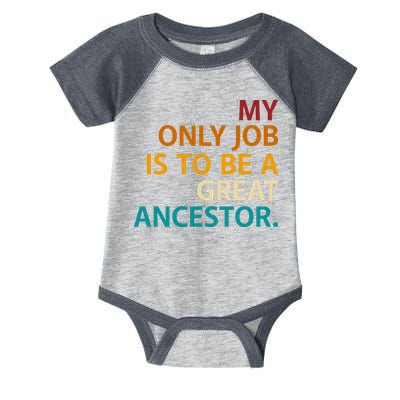 My Only Job Is To Be A Great Ancestor. Infant Baby Jersey Bodysuit