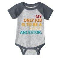 My Only Job Is To Be A Great Ancestor. Infant Baby Jersey Bodysuit