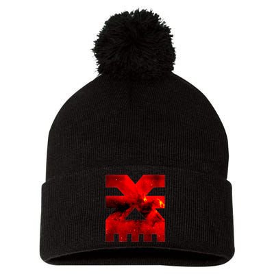 Mark Of Khorne Chaos God Pom Pom 12in Knit Beanie