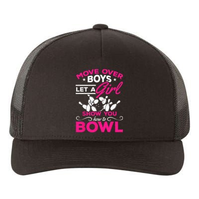 Move Over Let A Show You How To Bowl Bowling Yupoong Adult 5-Panel Trucker Hat