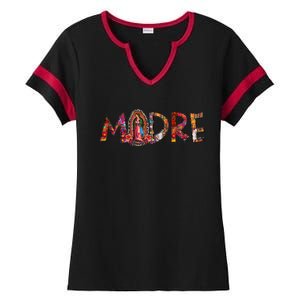 Madre Our Lady Virgen De Guadalupe Abuela Latina Mexican Ladies Halftime Notch Neck Tee