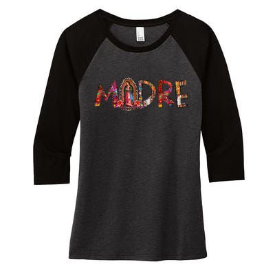 Madre Our Lady Virgen De Guadalupe Abuela Latina Mexican Women's Tri-Blend 3/4-Sleeve Raglan Shirt