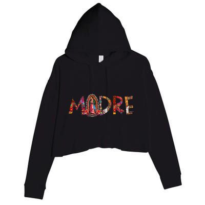 Madre Our Lady Virgen De Guadalupe Abuela Latina Mexican Crop Fleece Hoodie