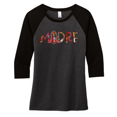 Madre Our Lady Virgen De Guadalupe Abuela Latina Mexican Women's Tri-Blend 3/4-Sleeve Raglan Shirt