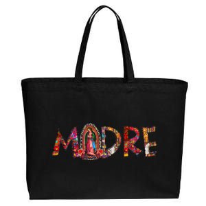 Madre Our Lady Virgen De Guadalupe Abuela Latina Mexican Cotton Canvas Jumbo Tote