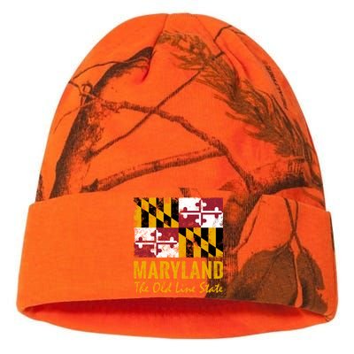 Maryland Old Line State Vintage Flag Funny Gift Kati Licensed 12" Camo Beanie