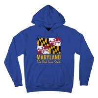 Maryland Old Line State Vintage Flag Funny Gift Hoodie