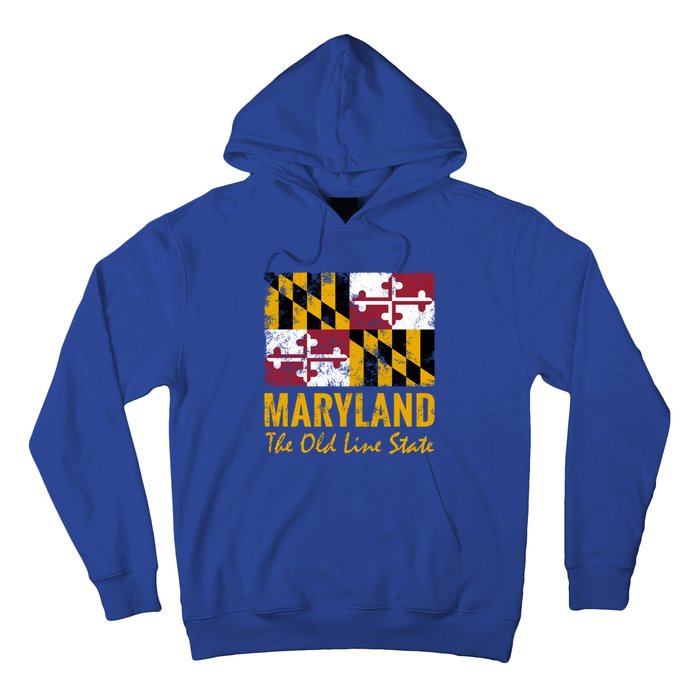 Maryland Old Line State Vintage Flag Funny Gift Hoodie