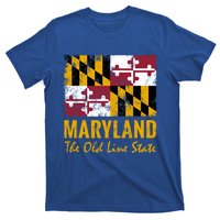 Maryland Old Line State Vintage Flag Funny Gift T-Shirt