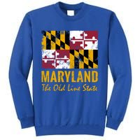 Maryland Old Line State Vintage Flag Funny Gift Tall Sweatshirt