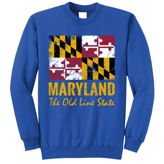 Maryland Old Line State Vintage Flag Funny Gift Tall Sweatshirt