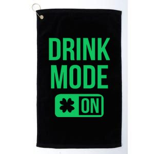 Mode On Lucky Shamrock St Patrick's Day Gift Platinum Collection Golf Towel