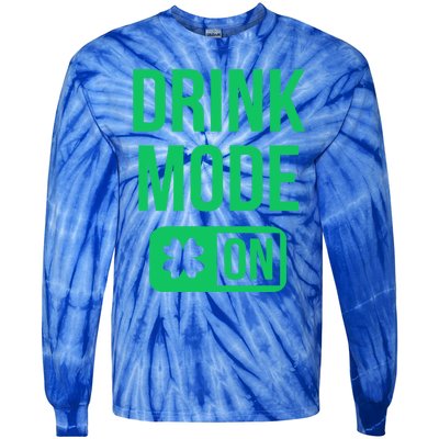 Mode On Lucky Shamrock St Patrick's Day Gift Tie-Dye Long Sleeve Shirt