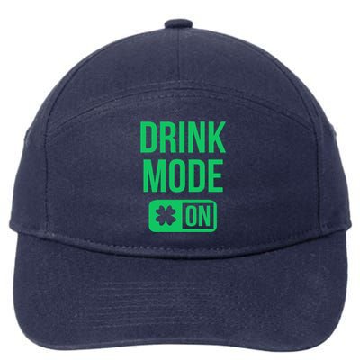 Mode On Lucky Shamrock St Patrick's Day Gift 7-Panel Snapback Hat