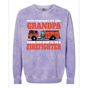 Move Over Let This Grandpa Show You How To Be A Cool Gift Colorblast Crewneck Sweatshirt