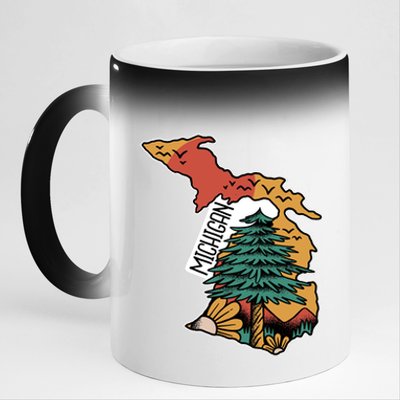 Michigan Outdoor Life 11oz Black Color Changing Mug