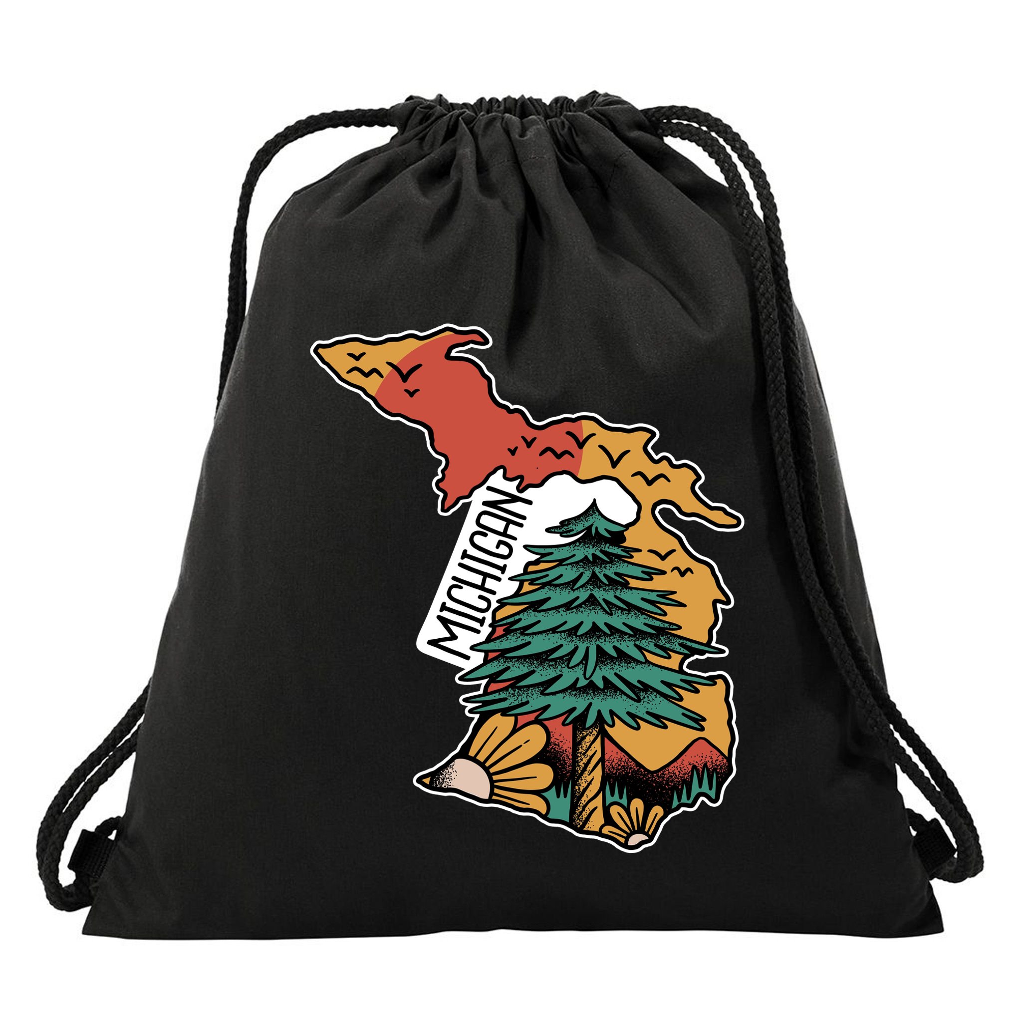 Michigan Outdoor Life Drawstring Bag