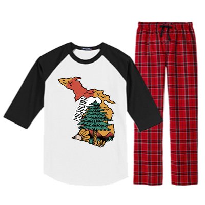 Michigan Outdoor Life Raglan Sleeve Pajama Set