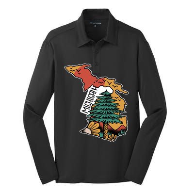 Michigan Outdoor Life Silk Touch Performance Long Sleeve Polo