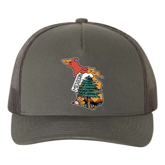 Michigan Outdoor Life Yupoong Adult 5-Panel Trucker Hat