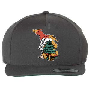 Michigan Outdoor Life Wool Snapback Cap