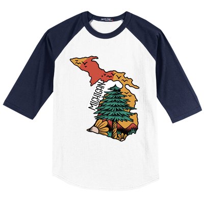 Michigan Outdoor Life Baseball Sleeve Shirt