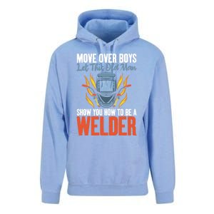 Move Over Let This Old Show You How To Be A Welder Great Gift Unisex Surf Hoodie