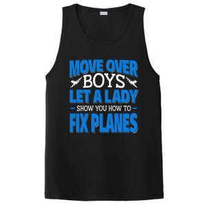 Move Over Lady Airplane Mechanic Funny Gift PosiCharge Competitor Tank