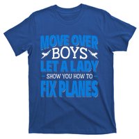 Move Over Lady Airplane Mechanic Funny Gift T-Shirt