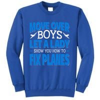 Move Over Lady Airplane Mechanic Funny Gift Tall Sweatshirt