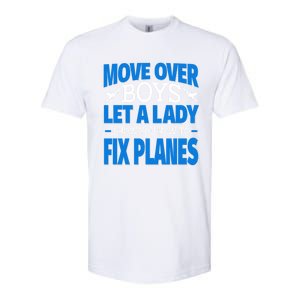 Move Over Lady Airplane Mechanic Funny Gift Softstyle CVC T-Shirt