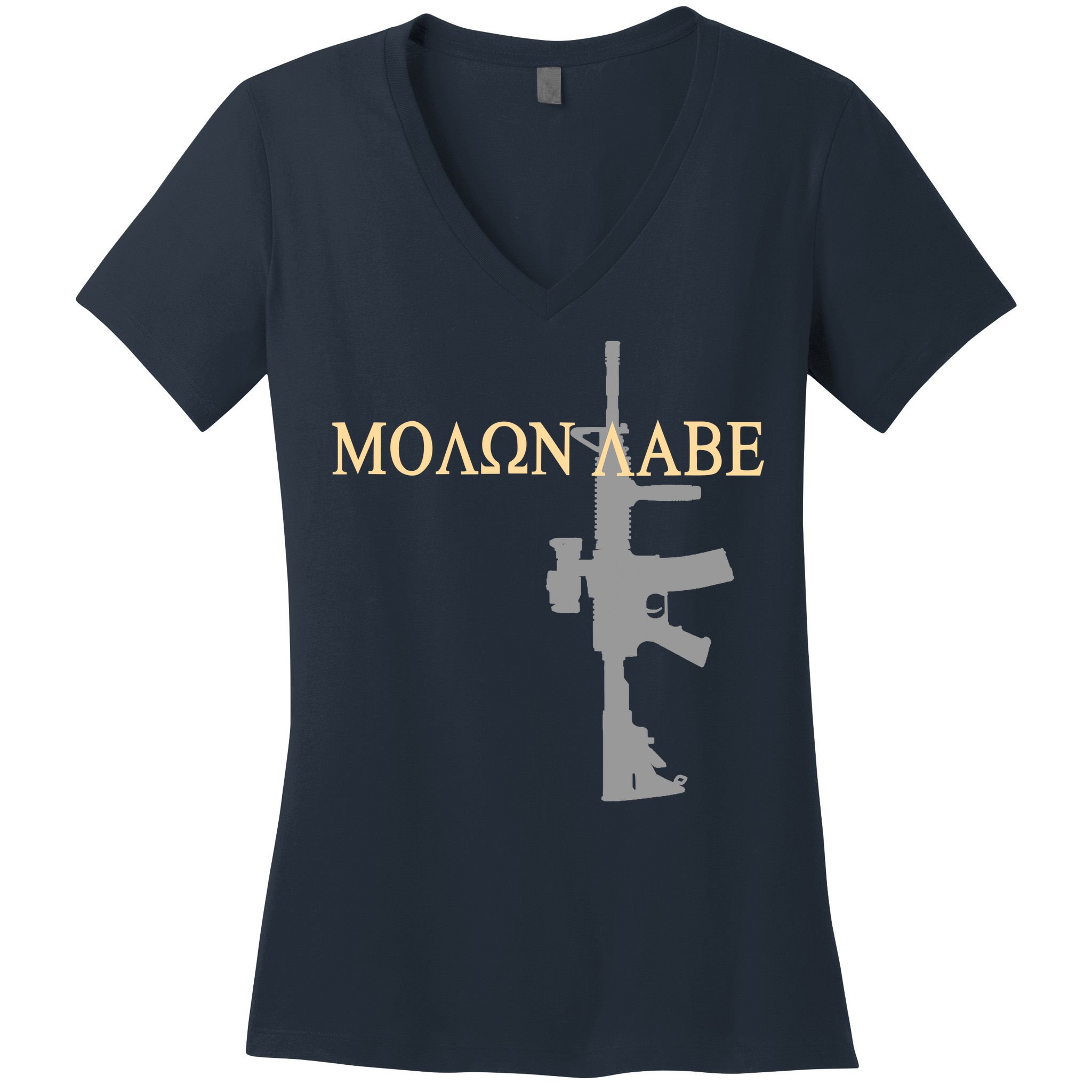 Molon Labe - Greek - Come and Take Women's V-Neck T-Shirt