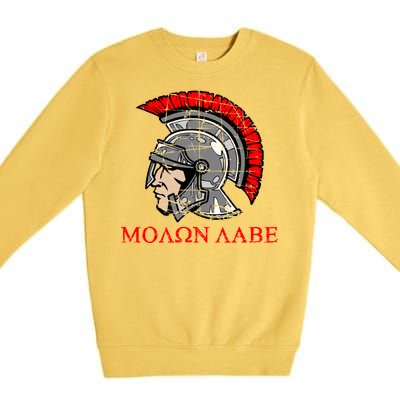 Molon Labe - Spartan Helmet Greek - Come and Take Premium Crewneck Sweatshirt