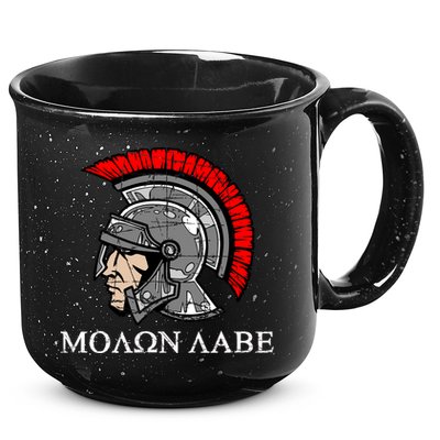 Molon Labe - Spartan Helmet Greek - Come and Take 15oz Campfire Ceramic Mug